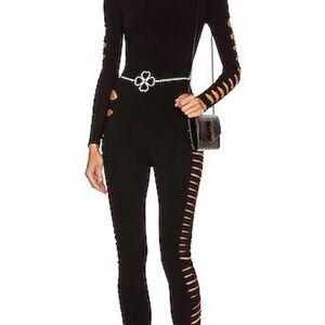 Saint Laurent Black Cut-Out Jumpsuit New edgy